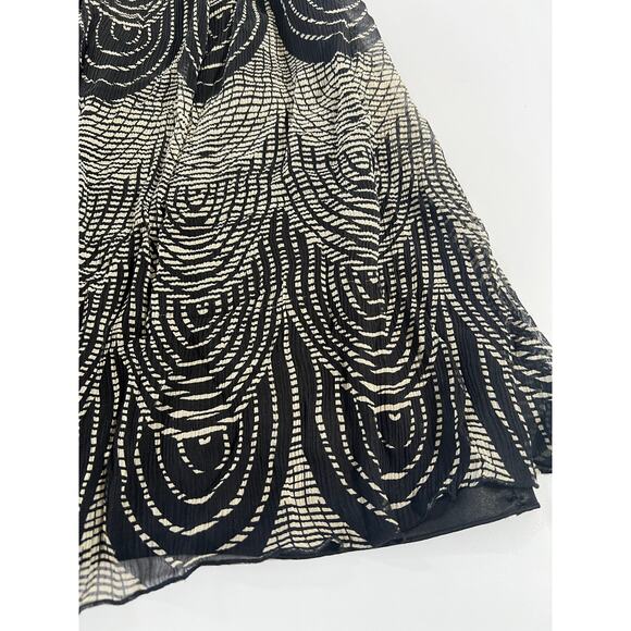 Express Strapless Flowy Mini Silk Dress Womens 6 Black Y2K Boho Festival Whimsy - Picture 11 of 16